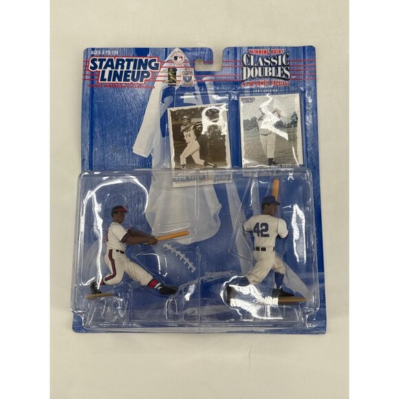 Starting Lineup Classic Doubles 1997 Edition Hank Aaron & Jackie Robinson - Picture 1 of 6